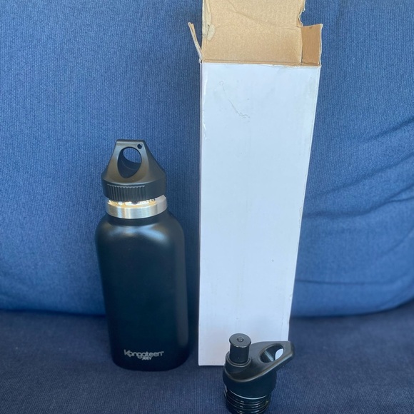 NIB KANGATEEN JOEY  16.9oz Stainless Steel Water Bottle In Black w/extra… - Picture 6 of 8